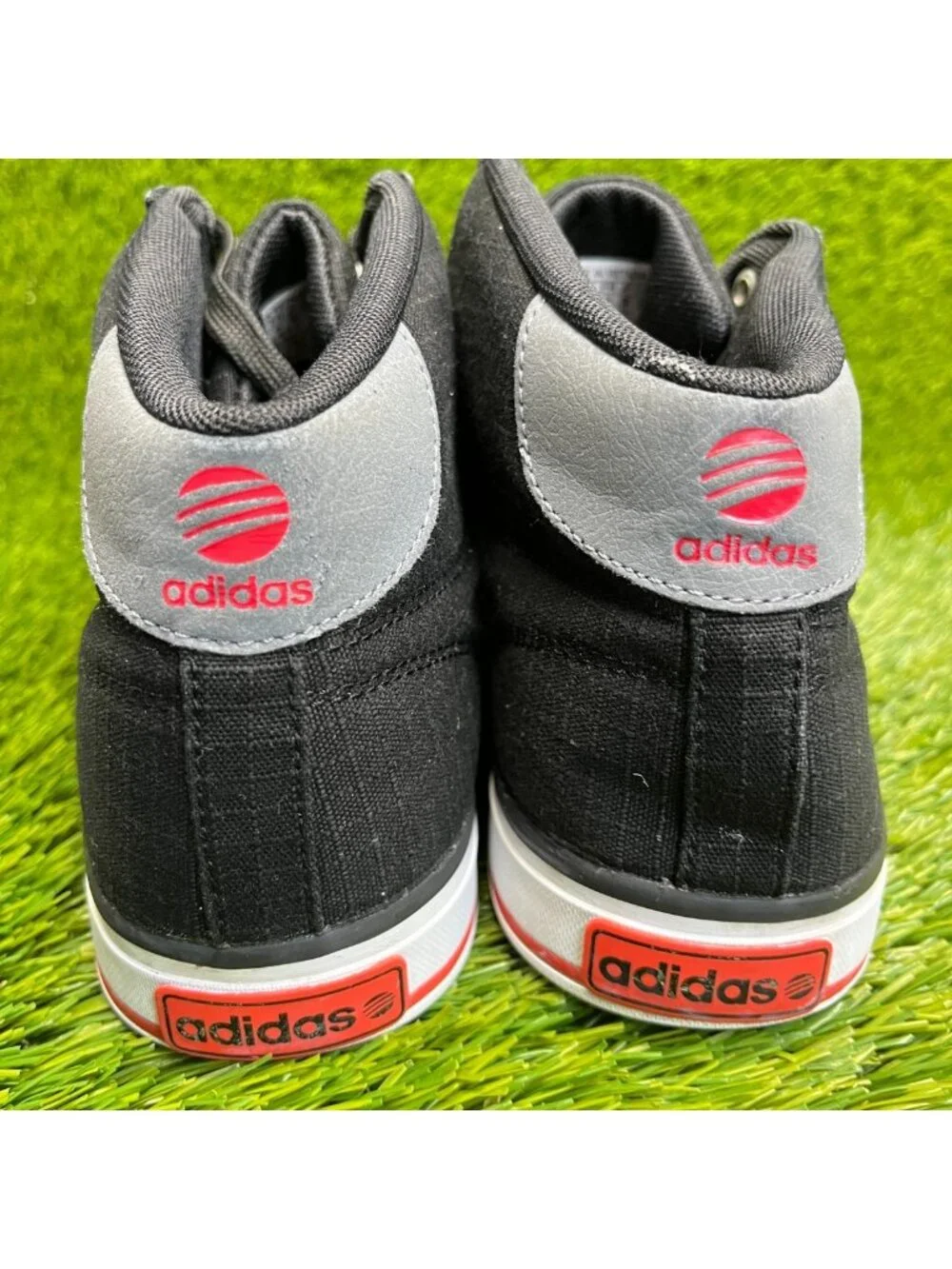 Adidas NEO Daily Vulc Mid Mens Size 10 Black Gray White Athletic Shoes Sneakers